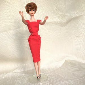 Barbie:Original Red Bubble Cut Titian 1961 w Case
